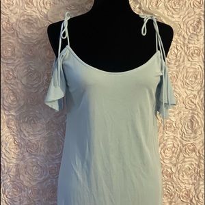 Cold shoulder shift dress